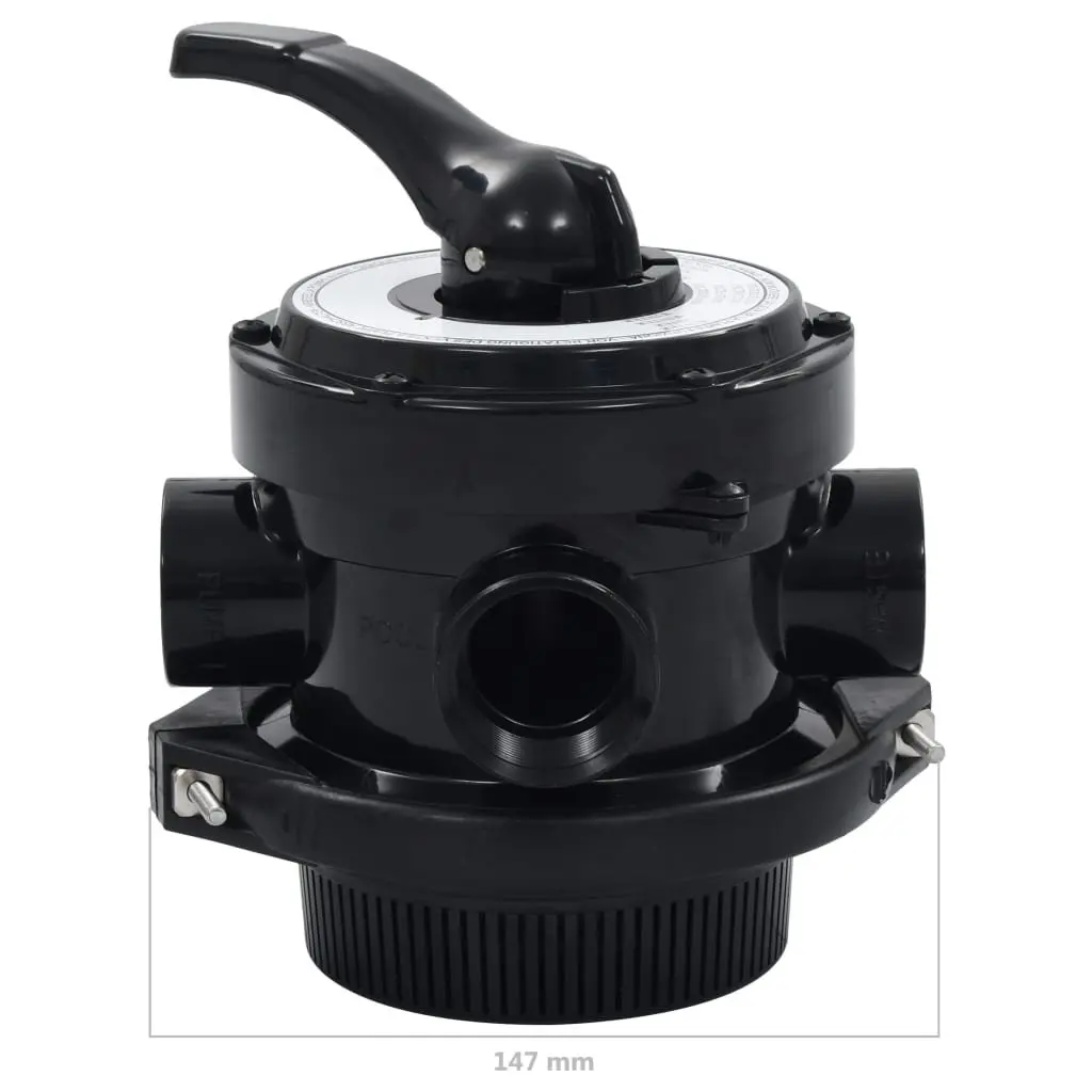 Multiport Valve ABS 1.5 Inch 4-Way Top Mount for Pool Filter with Lever Handle
