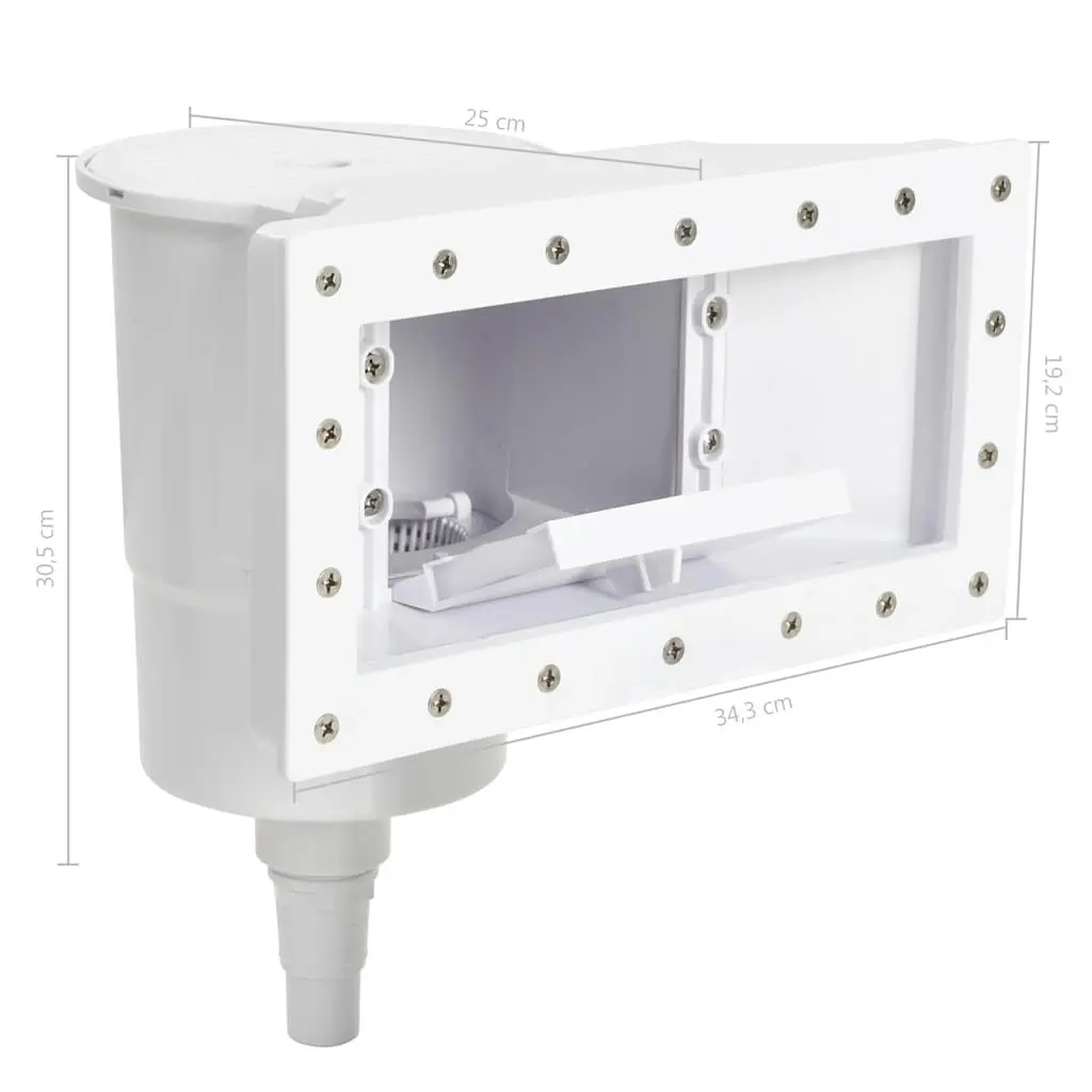 Above Ground Pool Skimmer Heavy Duty ABS Wide Mouth Cleaner Weir Cover Basket System 343x25x305cm