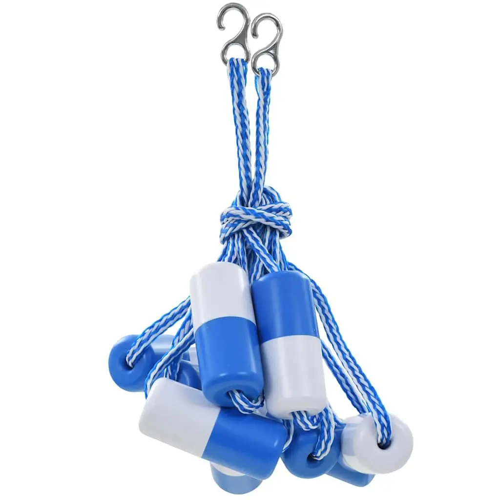 Swimming Pool Safety Divider Rope Plastic 6m Blue and White with ABS Floats