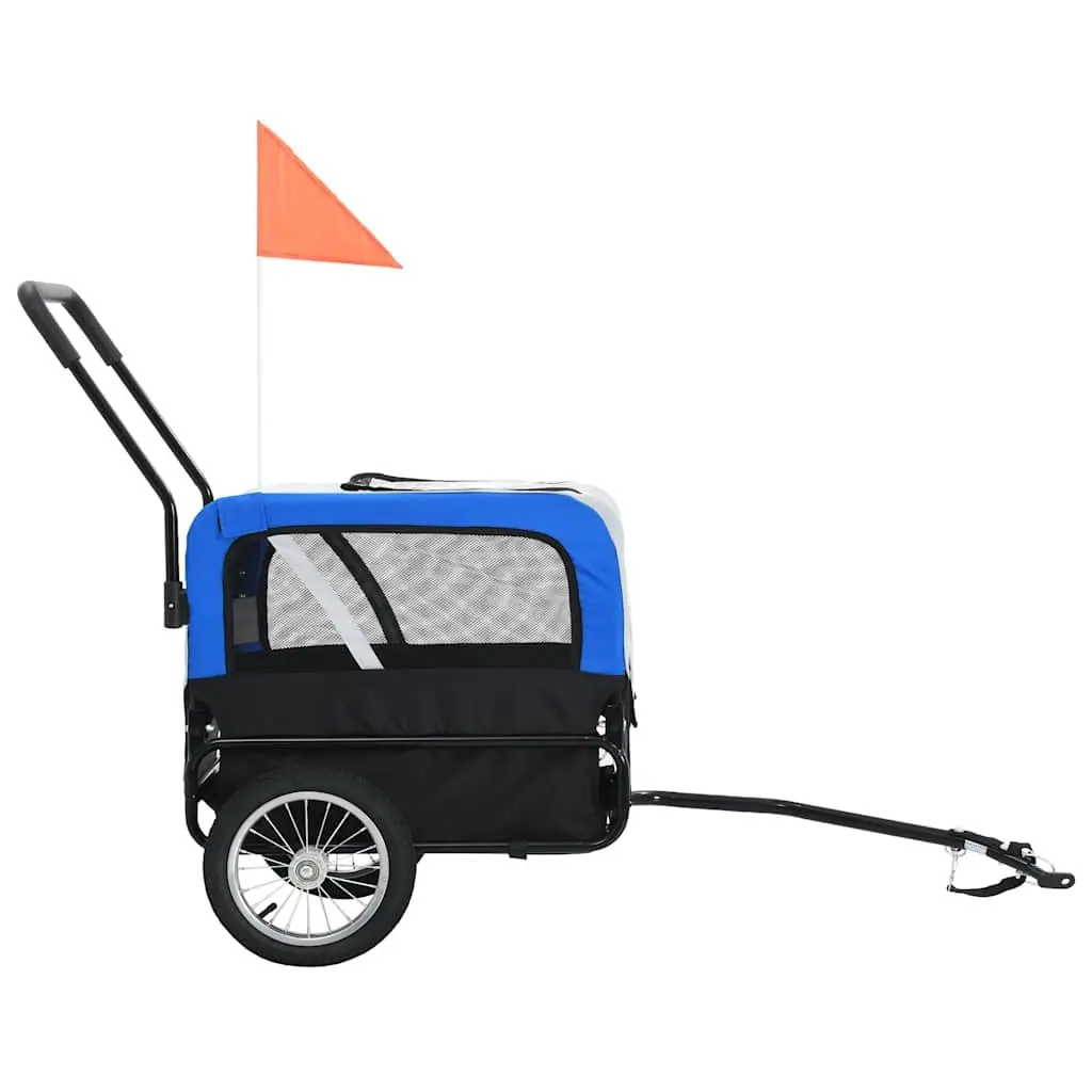 Pet Bike Trailer Jogging Stroller Steel Frame Oxford Fabric Grey