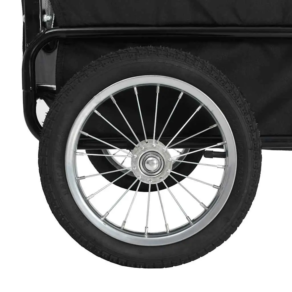 Pet Bike Trailer Jogging Stroller Steel Frame Oxford Fabric Grey