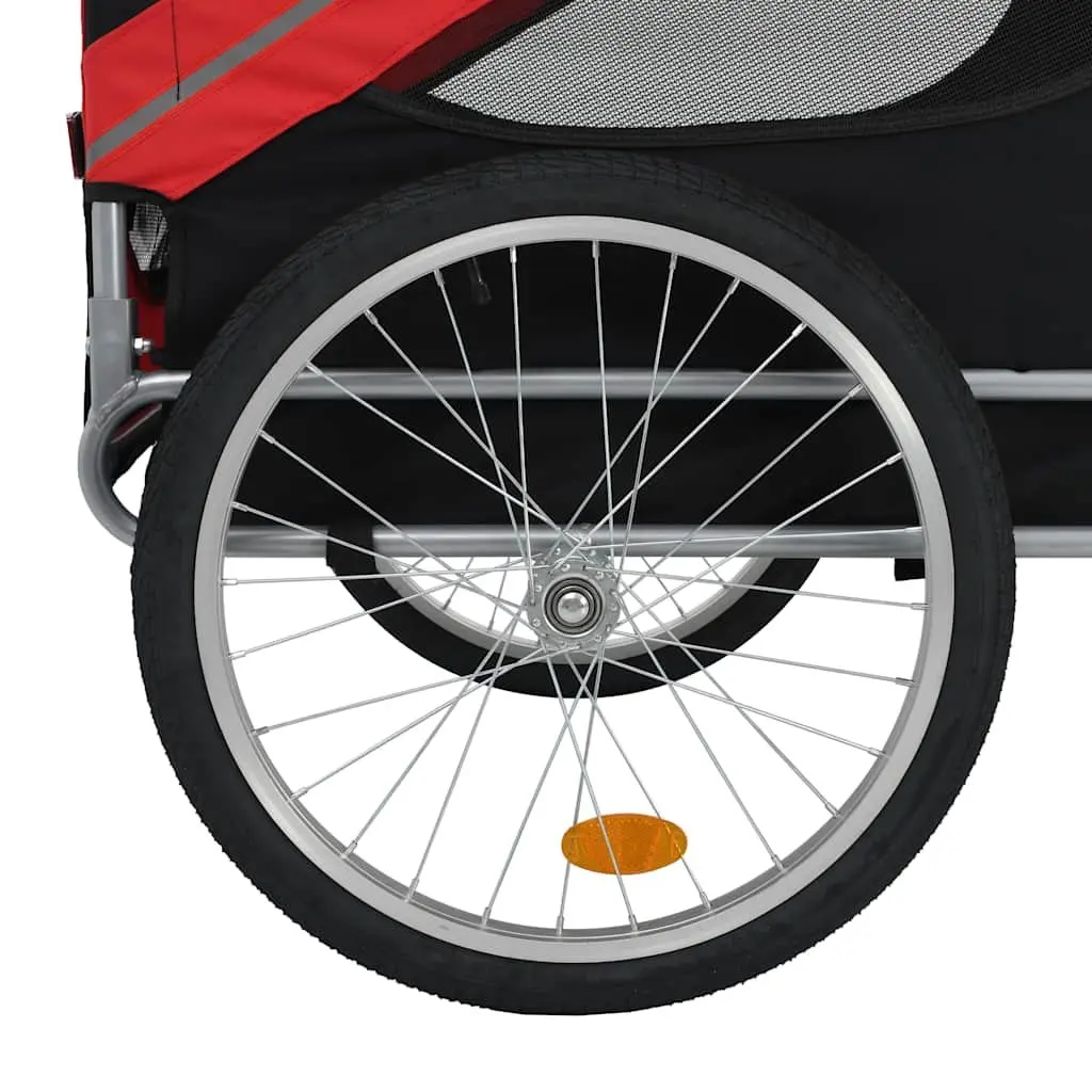 Pet Bike Trailer Steel Frame Oxford Fabric Foldable Black