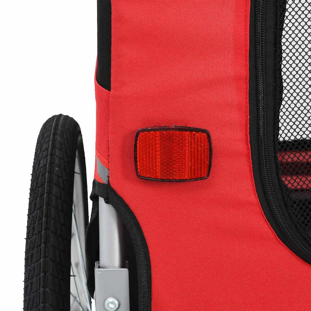Pet Bike Trailer Steel Frame Oxford Fabric Foldable Black