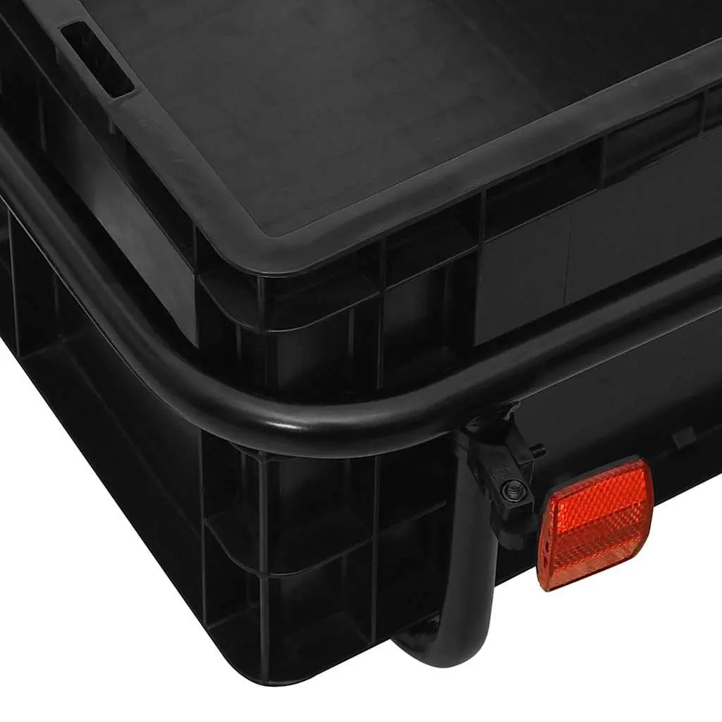 Bike Hand Wagon Trailer 155x60x83cm Steel Frame Black Cargo Transport Cycling