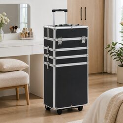 Make-up Trolley 4 Tier Cosmetic Beauty Case Storage Organiser Extendable Trays
