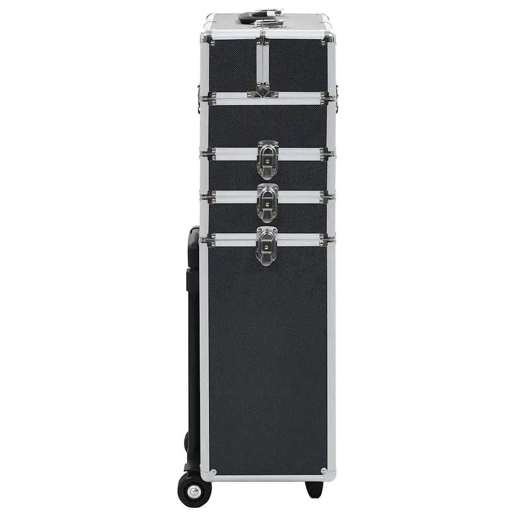 4 Tier Portable Makeup Trolley Beauty Storage Organizer Extendable Trays Black