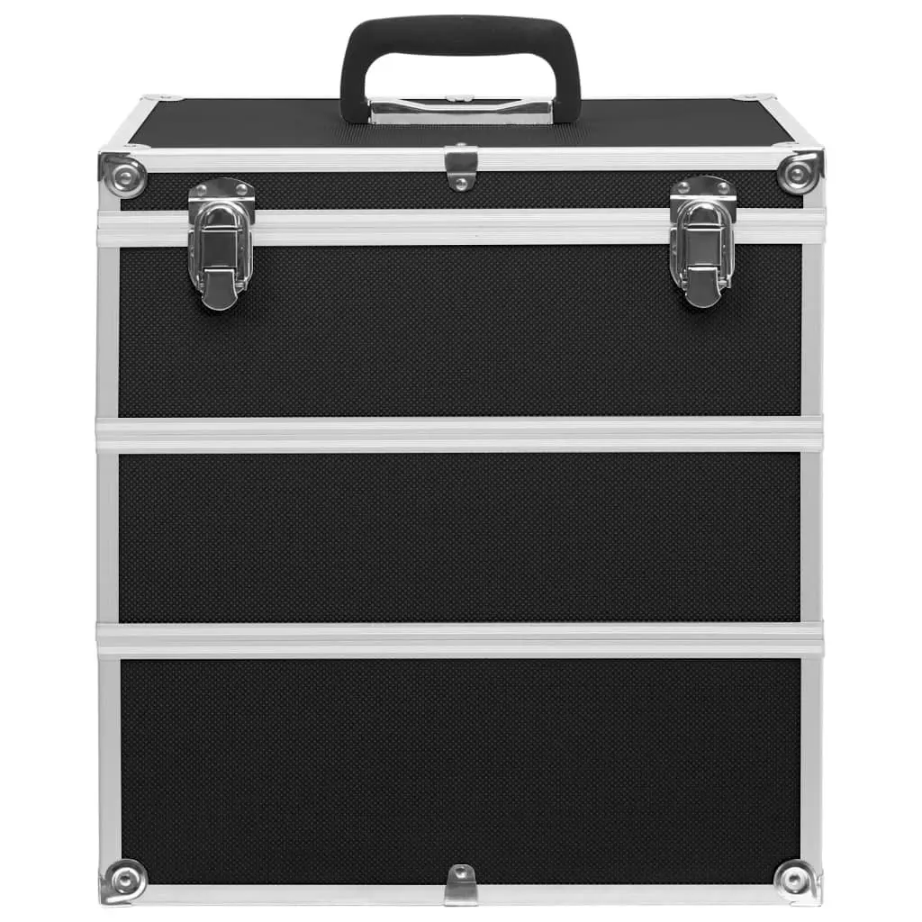 Make-up Case 37x24x40 cm Black Cosmetics Organizer Storage Beauty Vanity Box