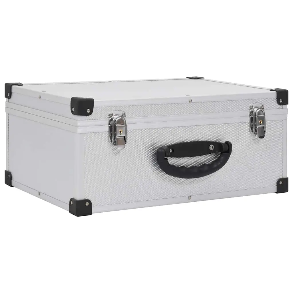 CD Case Wood with ABS Layer Aluminium Trimming Silver 60 CDs Capacity