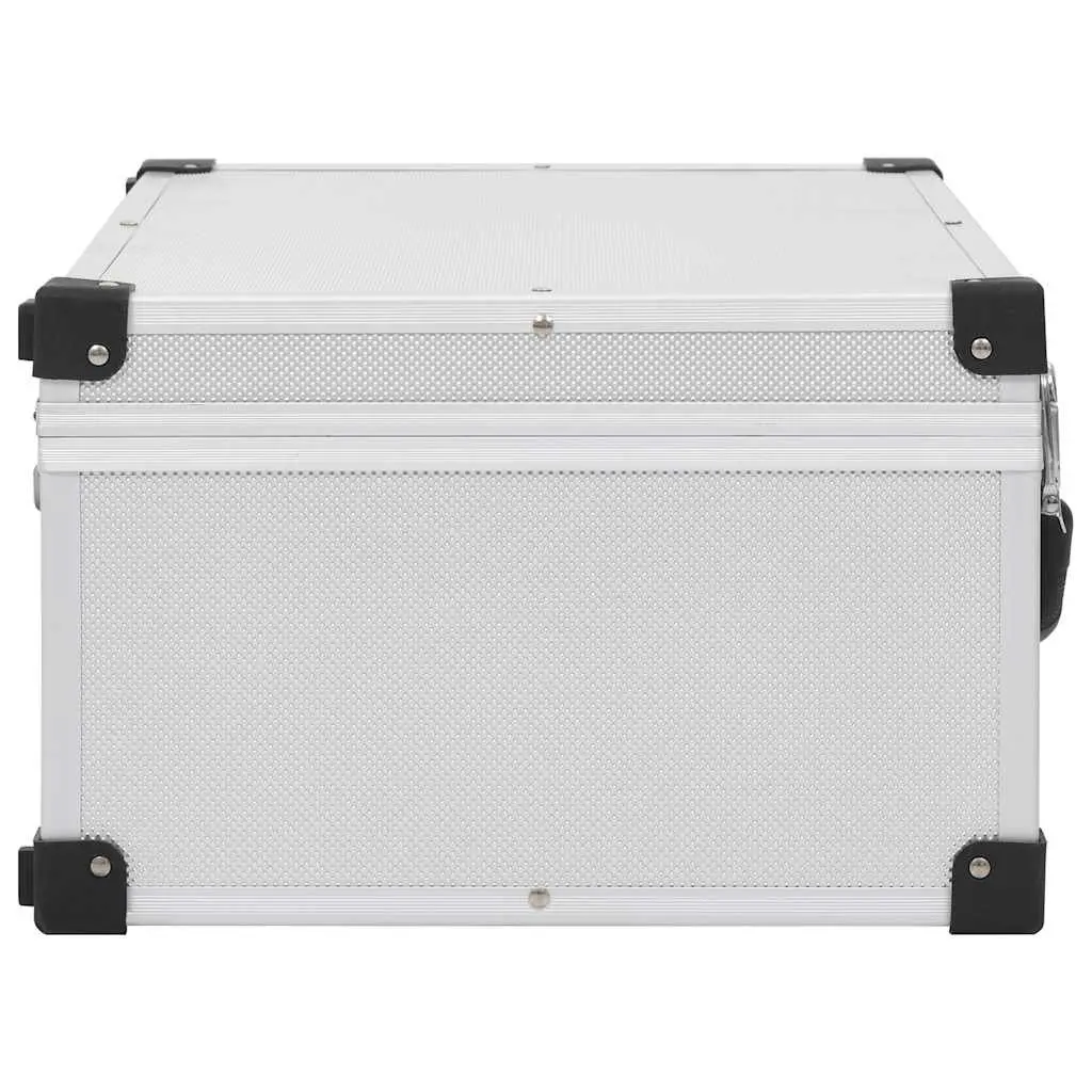 CD Case Wood with ABS Layer Aluminium Trimming Silver 60 CDs Capacity