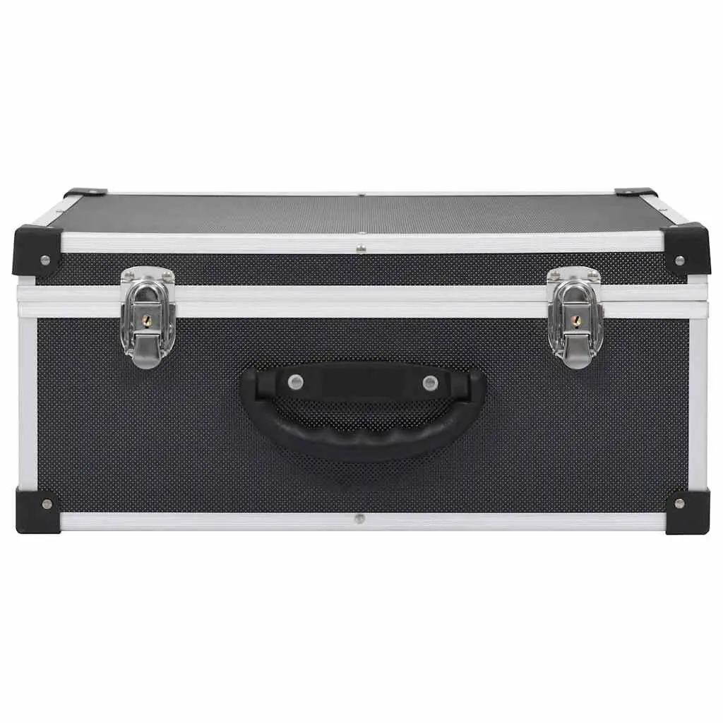CD Case Wood with ABS Layer and Aluminium Trim for 60 CDs Black
