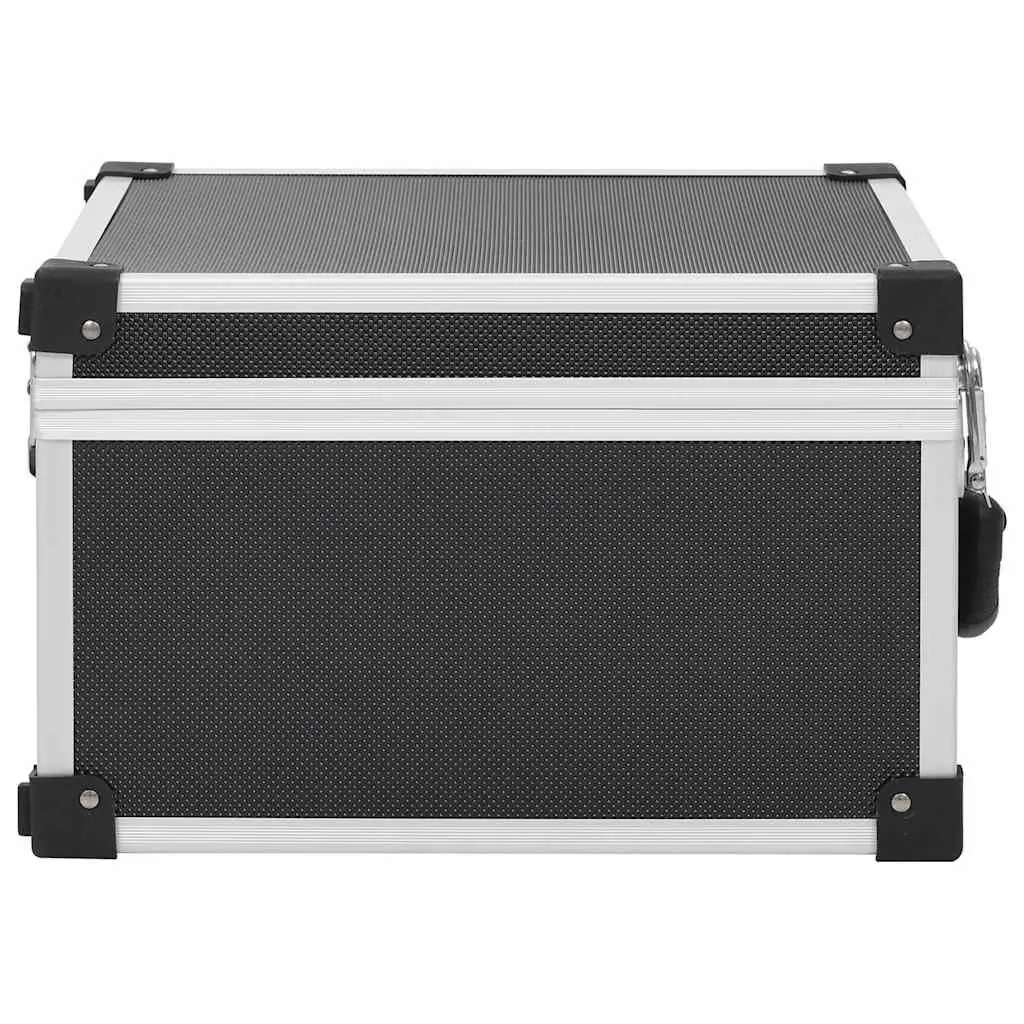 CD Case Wood with Aluminium Trimming Black for 40 CDs Storage Box Organiser