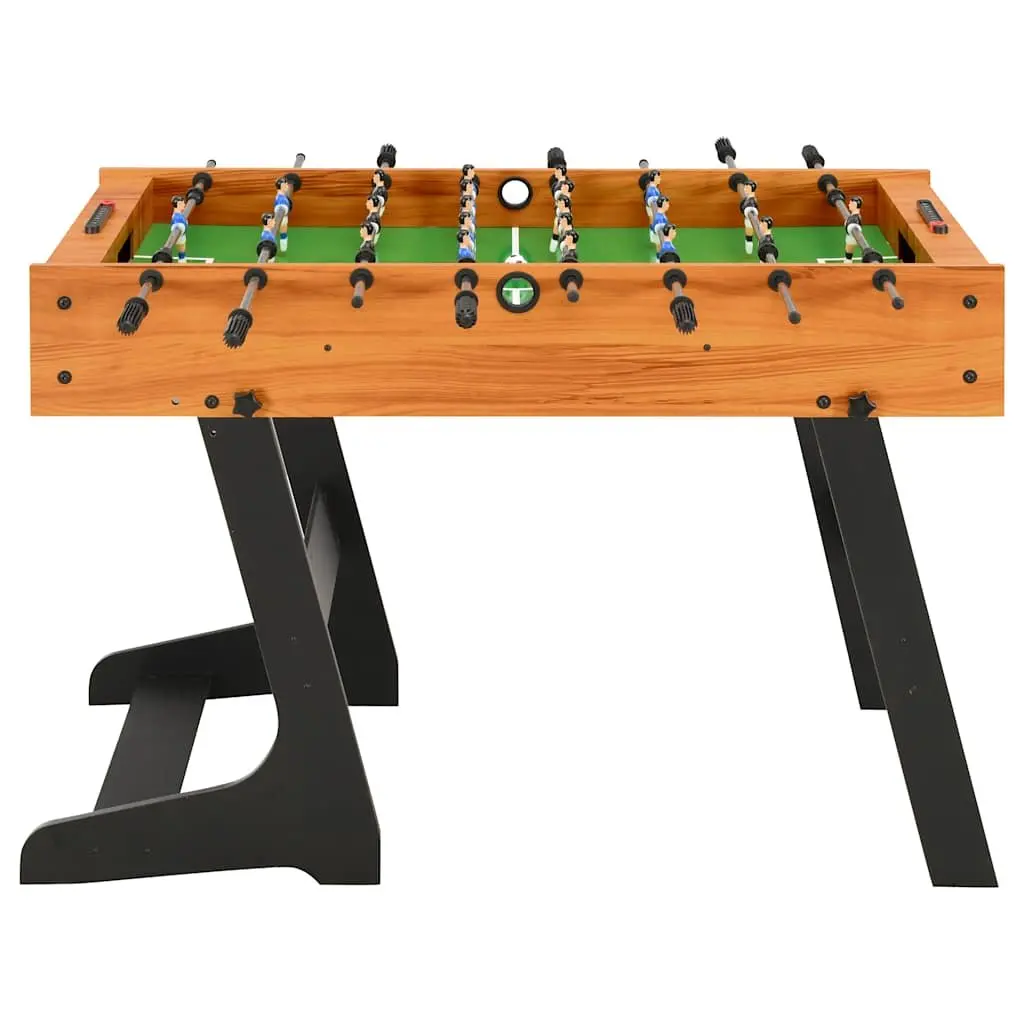 Foosball Table MDF 121cm Brown Indoor Game Room Soccer