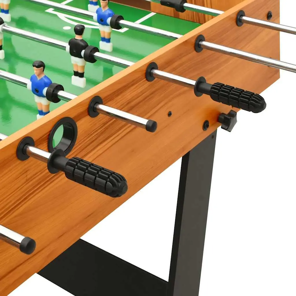 Foosball Table MDF 121cm Brown Indoor Game Room Soccer