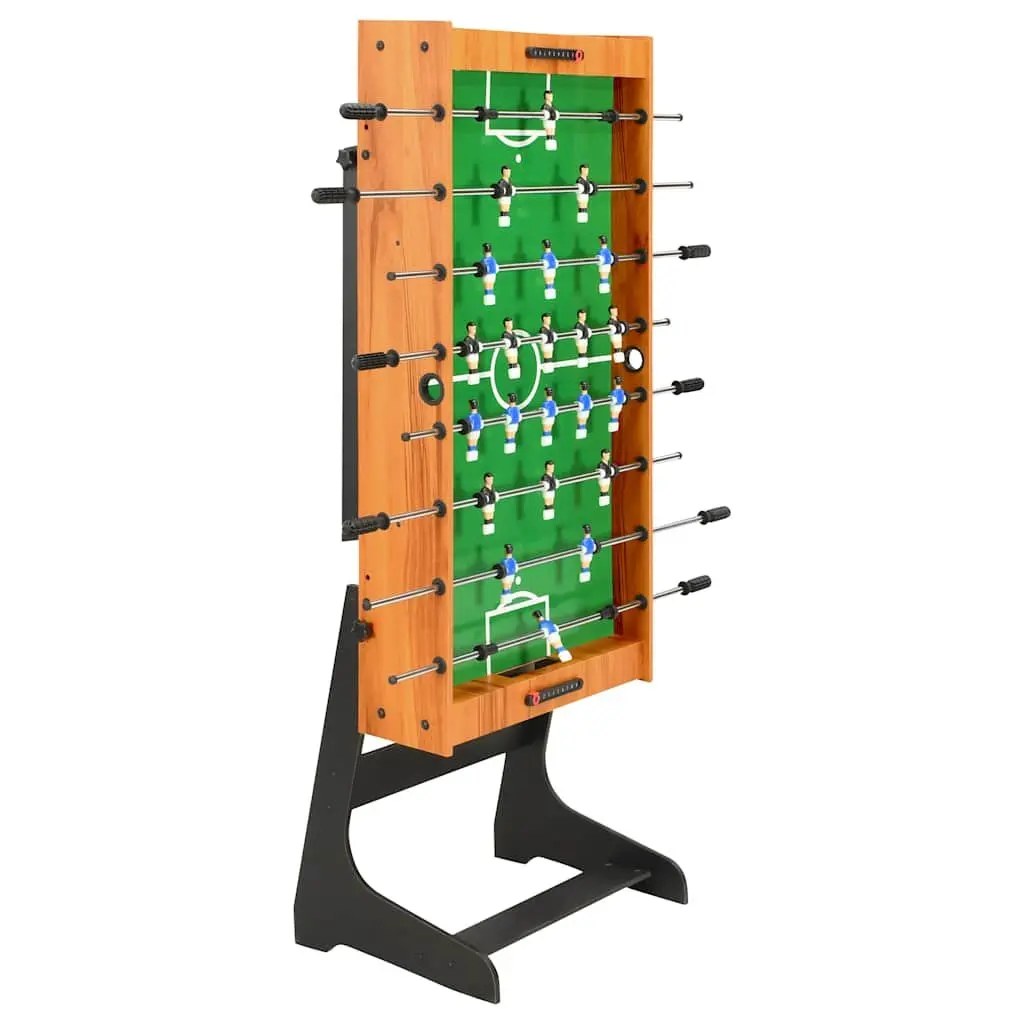Foosball Table MDF 121cm Brown Indoor Game Room Soccer