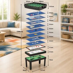 Versatile 15-in-1 Game Table for Family Fun at Home
