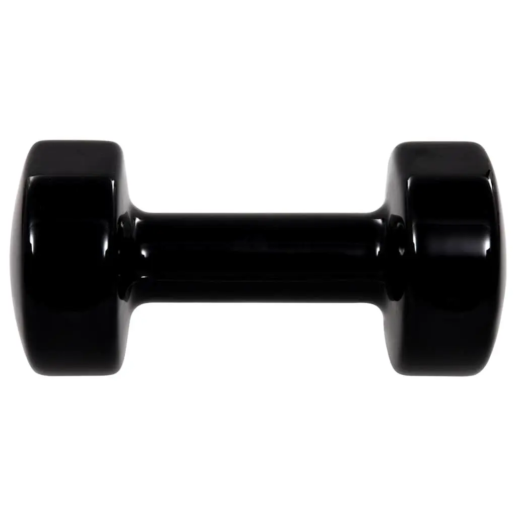 Dumbbell Pair Cast Iron 5kg Ergonomic Handle Compact Green Home Gym Strength Training