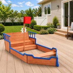 Practical Pirate Ship Sandbox for Outdoor Adventures