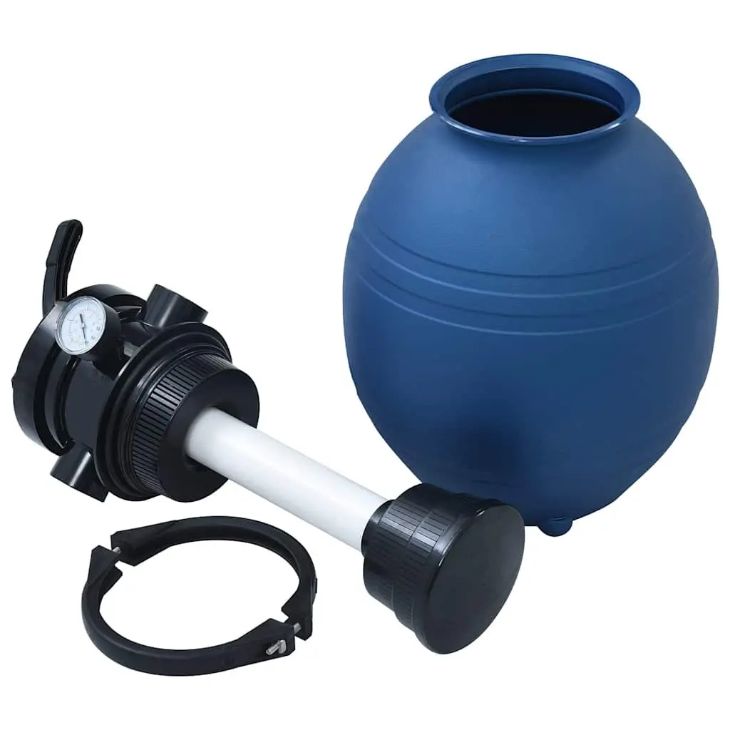 Pool Sand Filter 300mm High Density Polyethylene 4 Position Valve 7m³/h Flow Rate Durable Construction