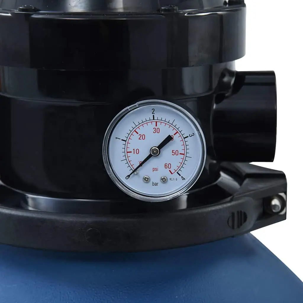 Pool Sand Filter 300mm High Density Polyethylene 4 Position Valve 7m³/h Flow Rate Durable Construction