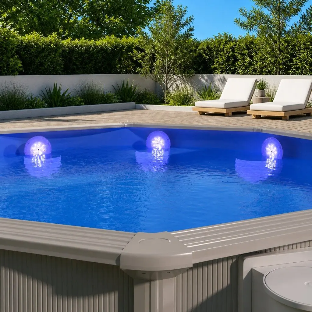 Submersible LED Pool Lamp Waterproof Remote Control White