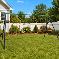 Perfect Addition for Active Kids: Steel A-Frame Swing Set