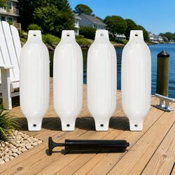 Boat Fenders 4 Pcs Inflatable Docking Mooring Protection Marine Watercraft