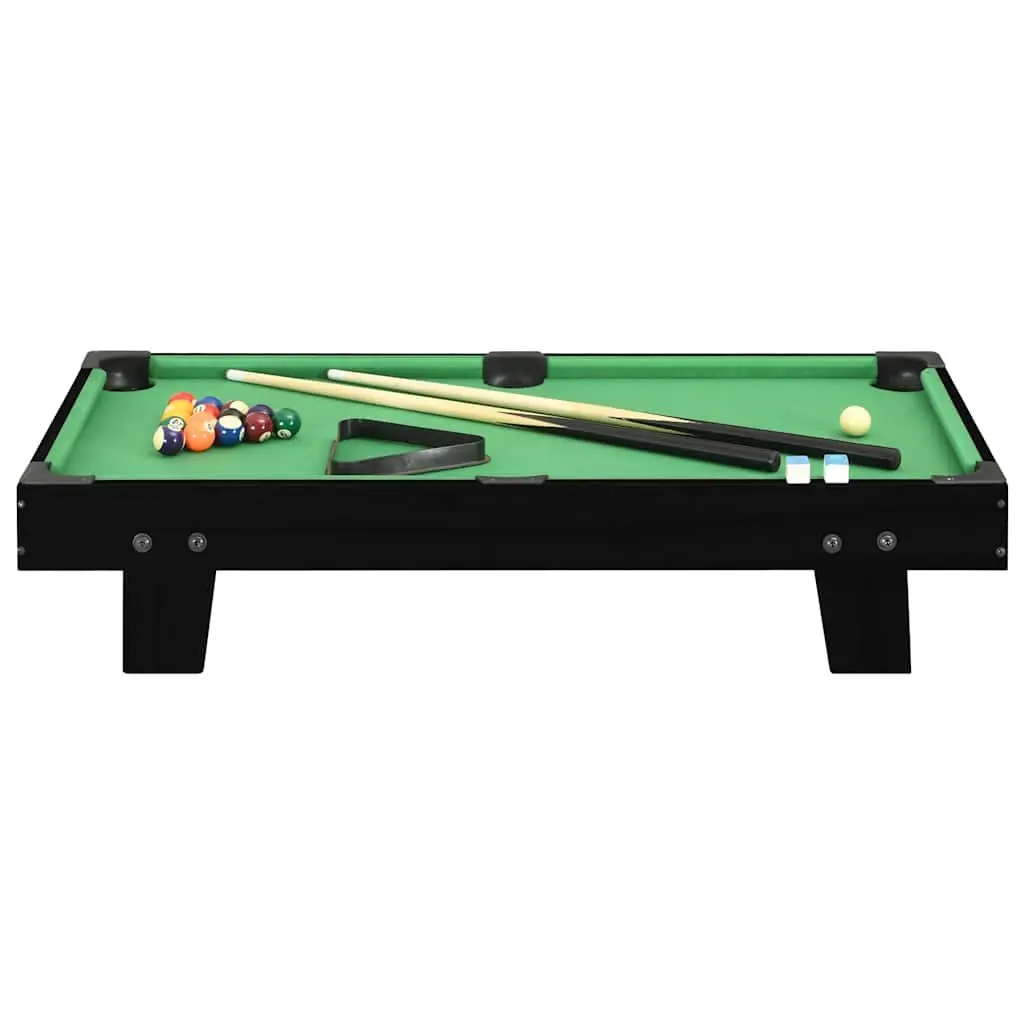Mini Pool Table MDF 92x52x19cm Black Portable Tabletop Billiards Game Set