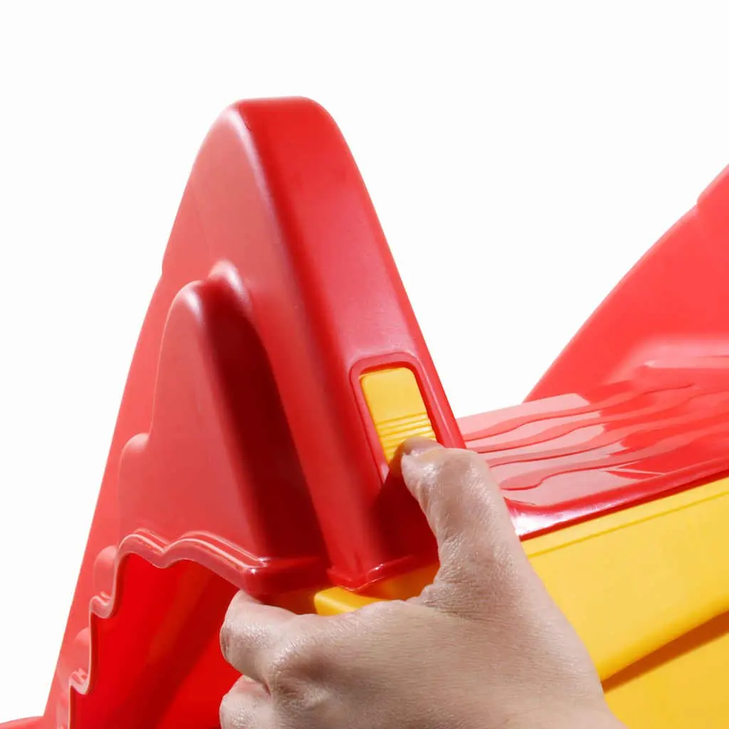 Foldable Slide Indoor Outdoor Play Equipment UV Weather Resistant Plastic Red Yellow Multicolour