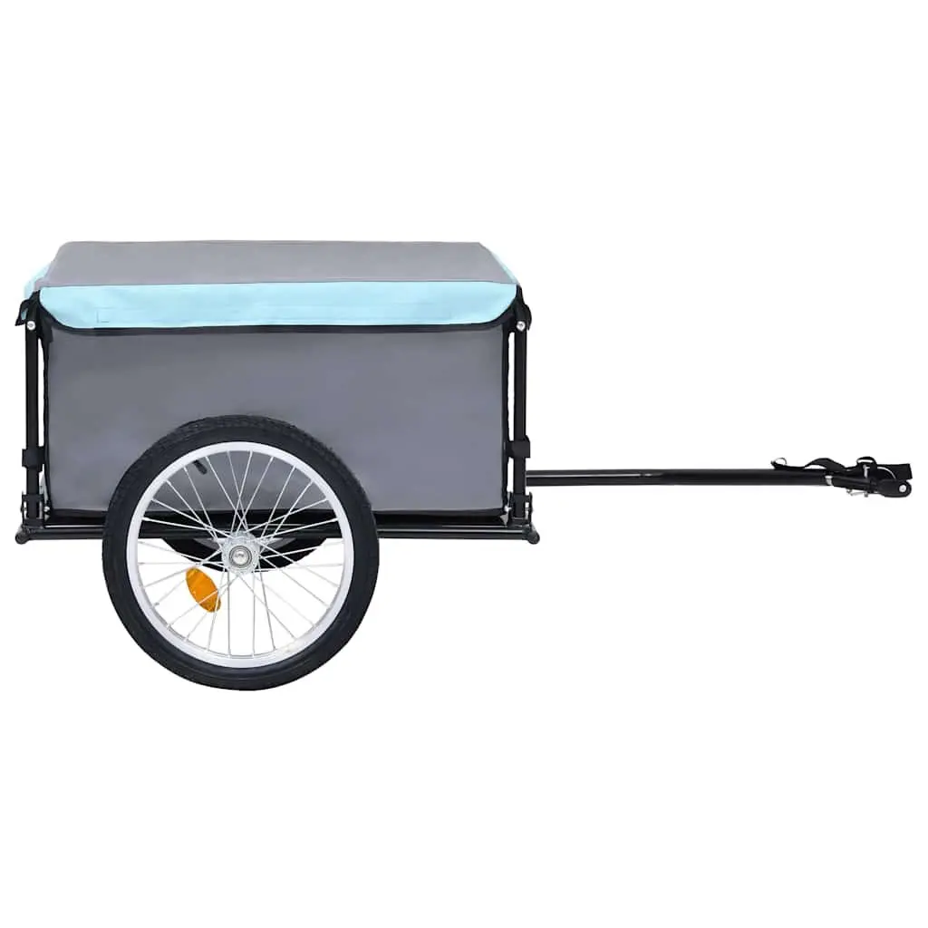 Bicycle Trailer Steel Frame Foldable Grey