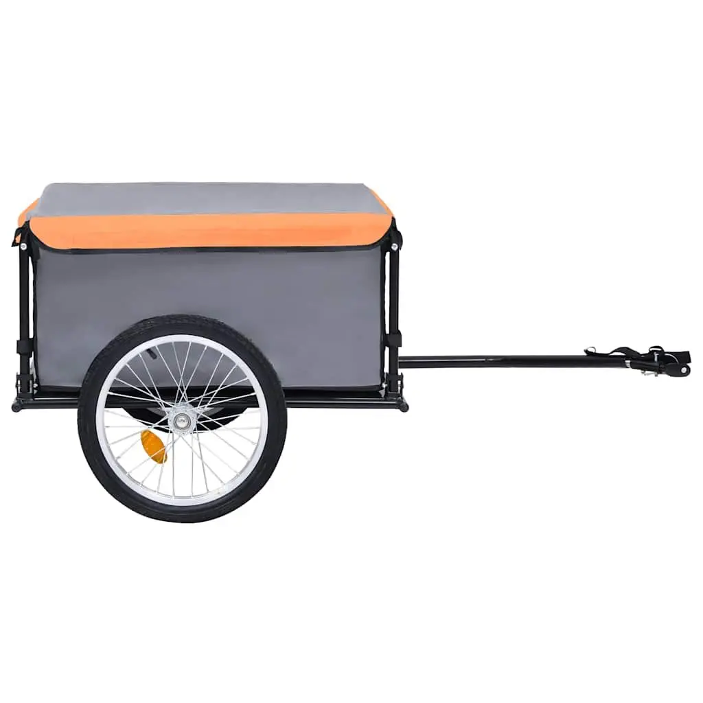 Bike Trailer Steel Frame Foldable Grey
