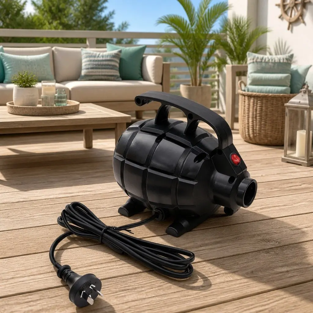 Electric Air Pump Inflator Deflator Compact Black for Yoga Mats SUP Boards Inflatables