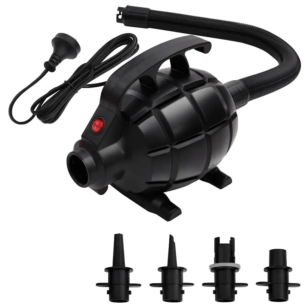 Electric Air Pump Inflator Deflator Compact Black for Yoga Mats SUP Boards Inflatables