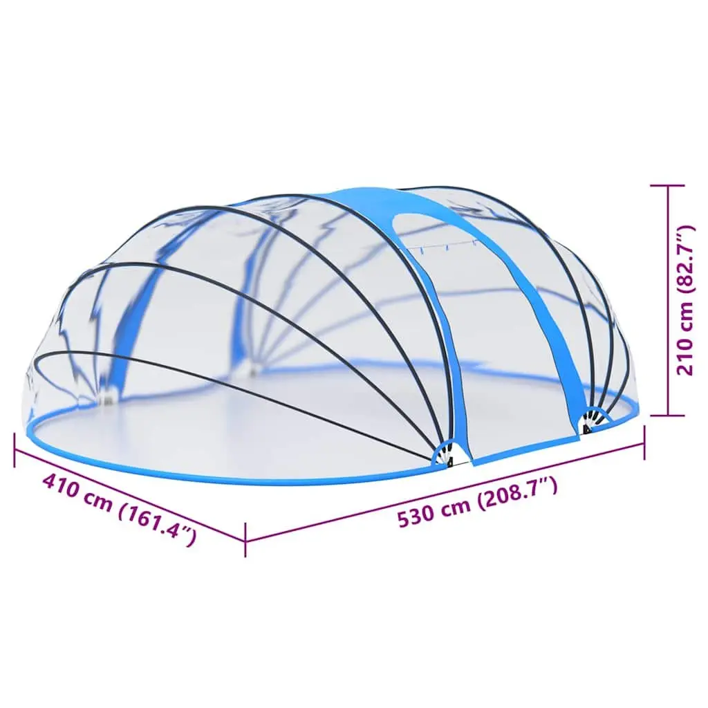 Pool Dome PVC 530x410x210cm Blue Shelter Cover Enclosure Canopy
