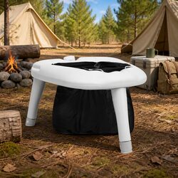 Portable Camping Toilet Foldable Festival Emergency Seat with Bags 200kg