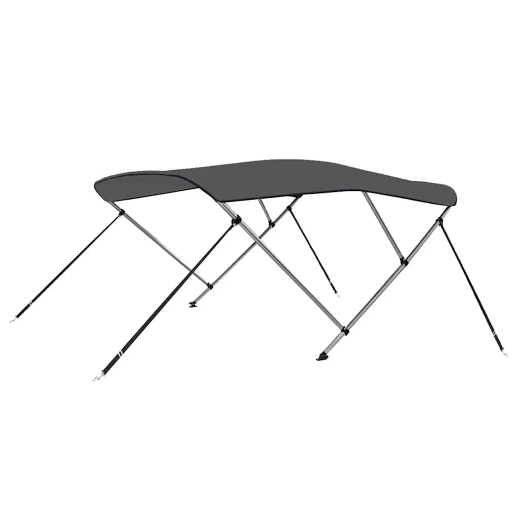 3 Bow Bimini Top Boat Canopy Polyester Adjustable Width Anthracite