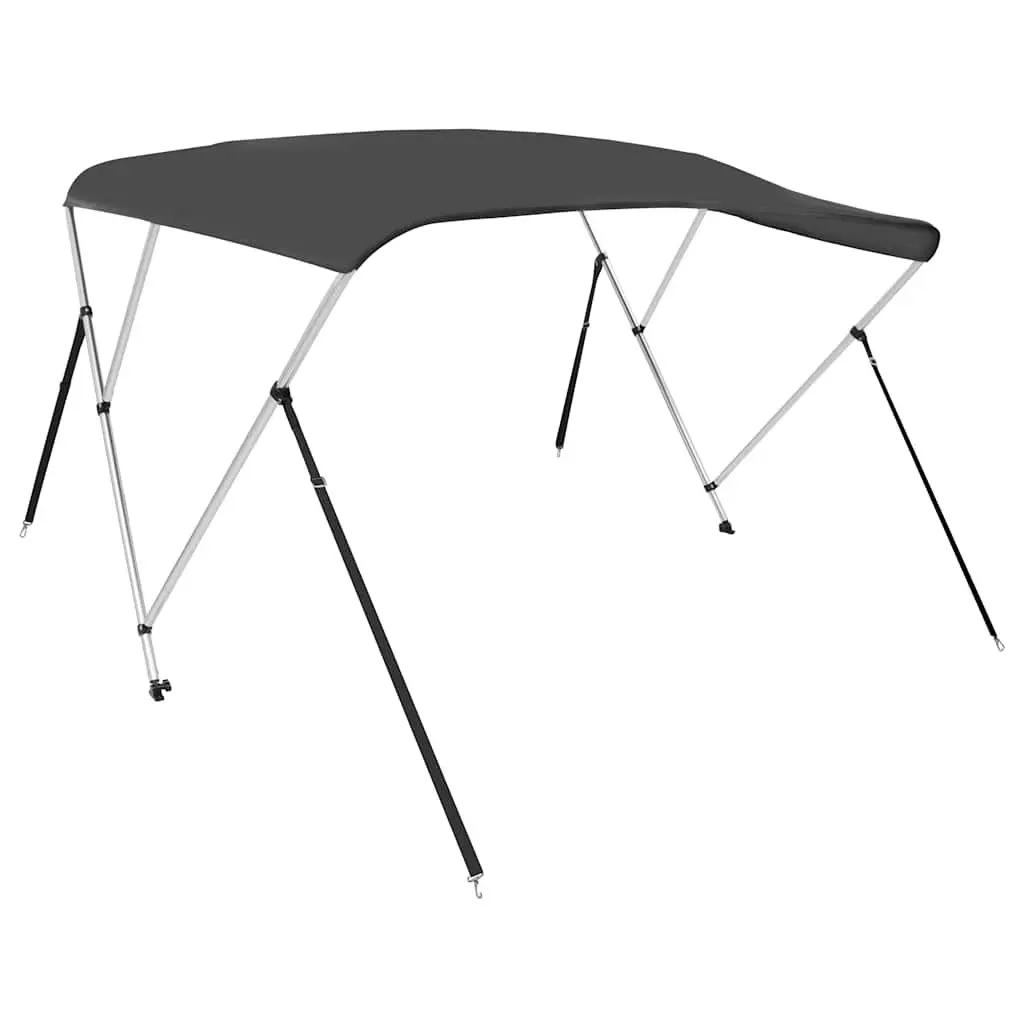 3 Bow Bimini Top Boat Canopy Polyester Adjustable Width Anthracite