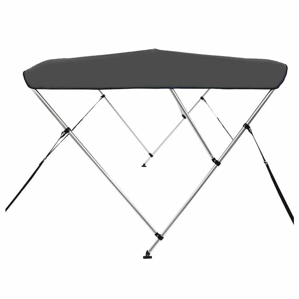3 Bow Bimini Top Boat Canopy Polyester Adjustable Width Anthracite