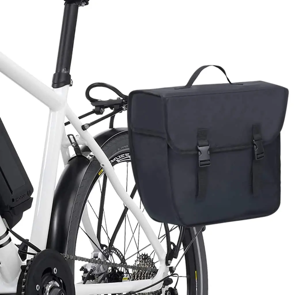 Single Bicycle Pannier Bag Waterproof 21L Rack Mount Black