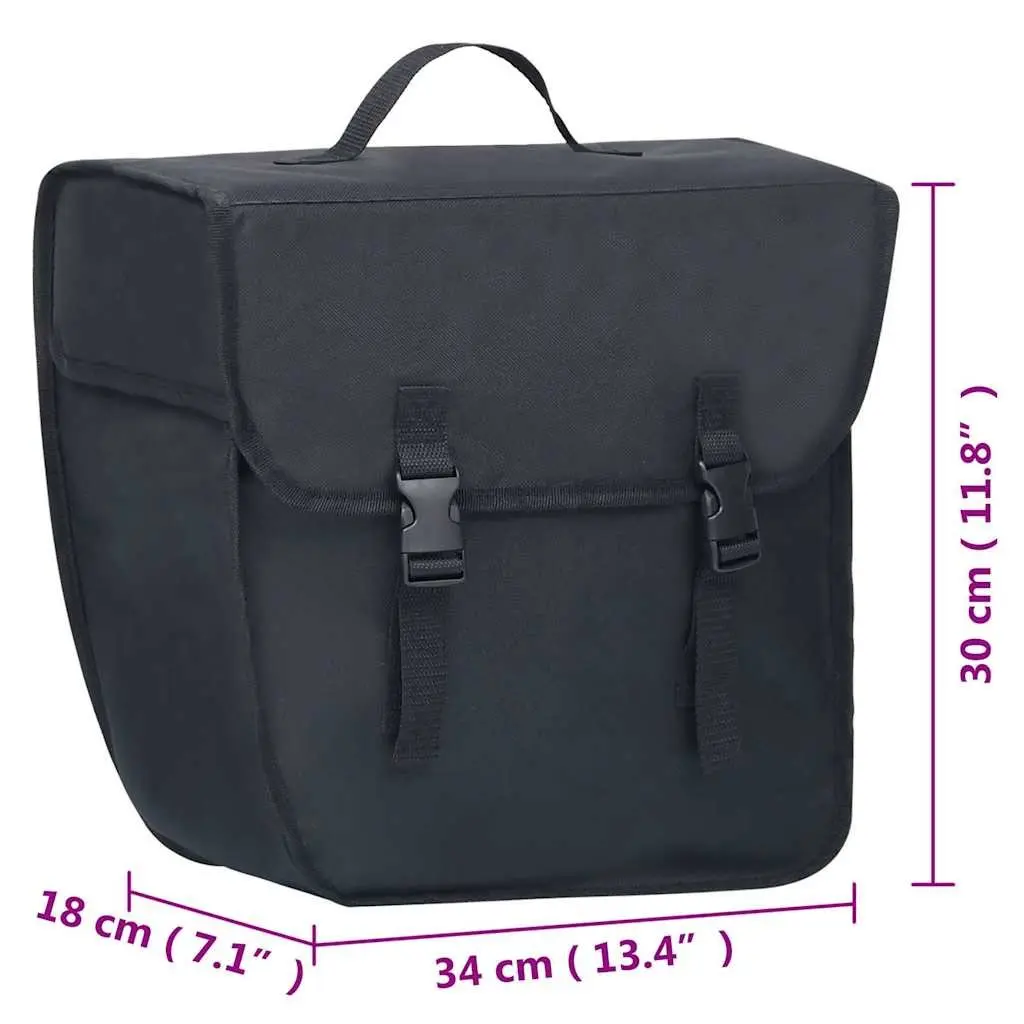Single Bicycle Pannier Bag Waterproof 21L Rack Mount Black