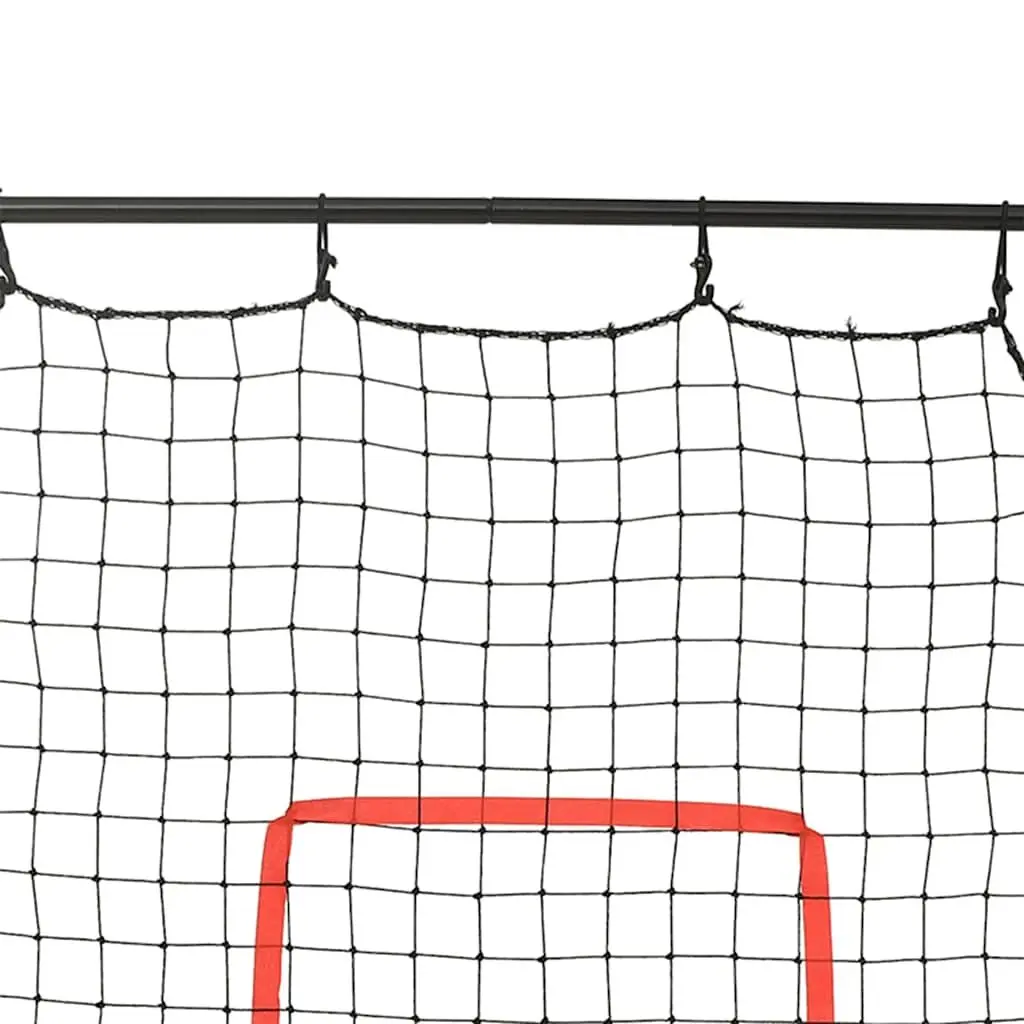 Softball Rebounder Steel Frame PE Net 88x79x137cm Training Equipment Black