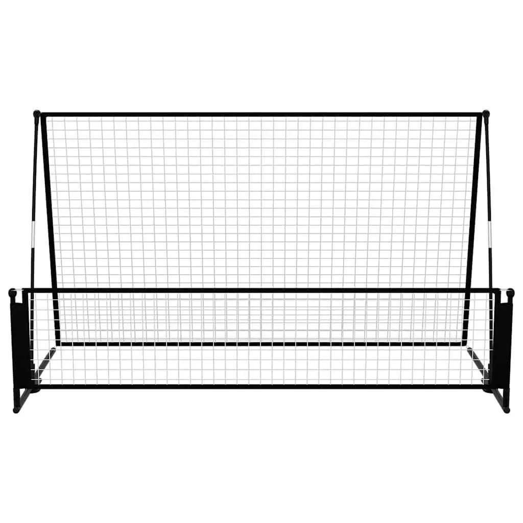 Soccer Rebounder Football Goal Portable Training Net Steel 202x104x120cm Black