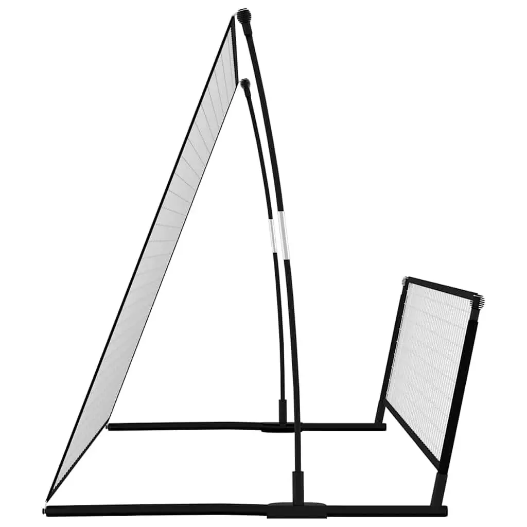 Soccer Rebounder Football Goal Portable Training Net Steel 202x104x120cm Black