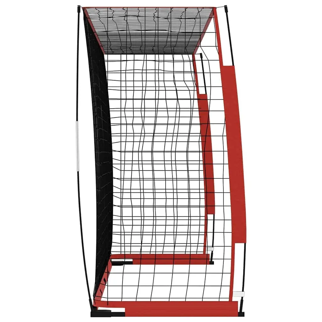 Foldable Soccer Goal Steel Frame 366.5x91x183 cm Black