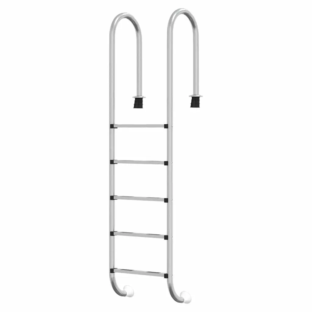 Pool Ladder Stainless Steel 54x38x211cm Silver Non-Slip Swimming Steps