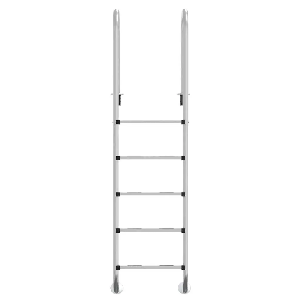 Pool Ladder Stainless Steel 54x38x211cm Silver Non-Slip Swimming Steps