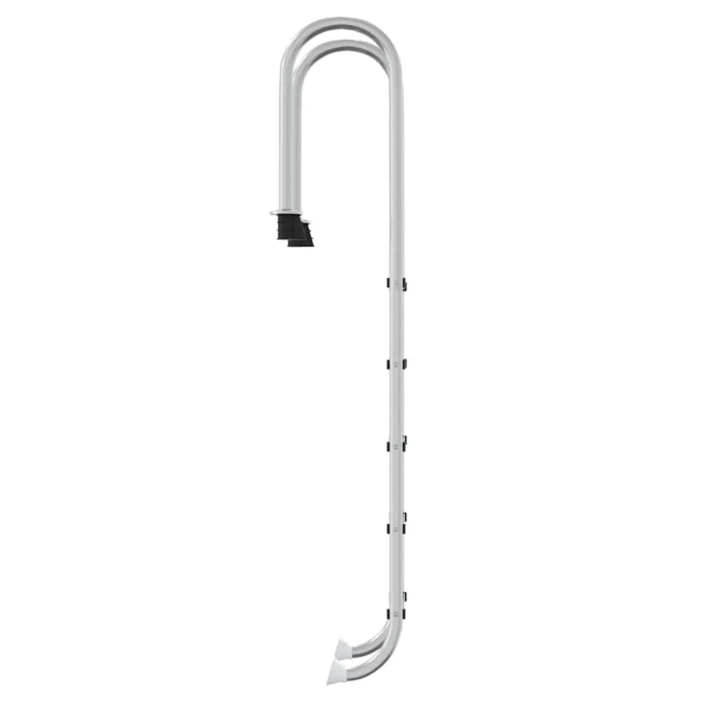 Pool Ladder Stainless Steel 54x38x211cm Silver Non-Slip Swimming Steps