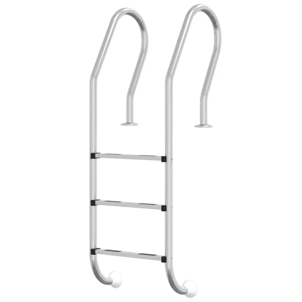 Pool Ladder 54x38x158cm Stainless Steel Steps Non-Slip Handrail Curved Design