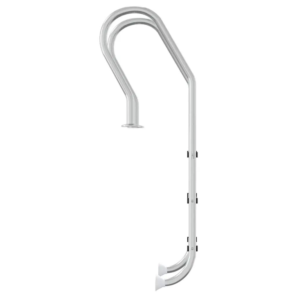 Pool Ladder 54x38x158cm Stainless Steel Steps Non-Slip Handrail Curved Design