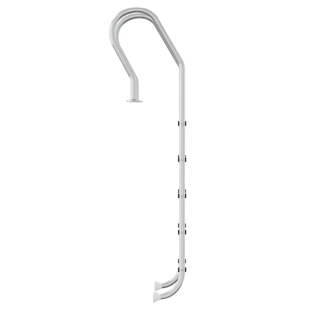 Pool Ladder Stainless Steel 54x38x211 cm Silver Non-Slip Handrail