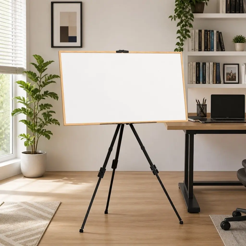 Metal Display Easel Adjustable Height Black Non-Slip Feet for Art Presentations